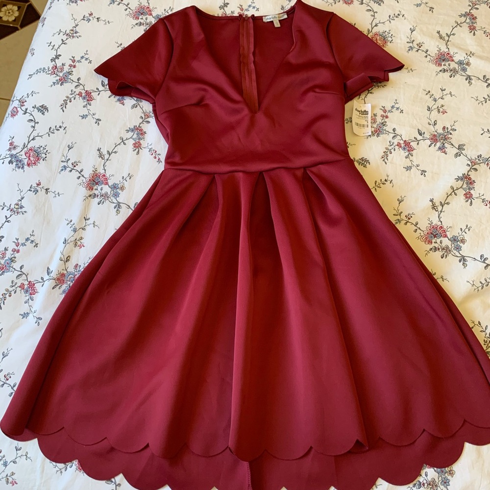 Burgundy dress